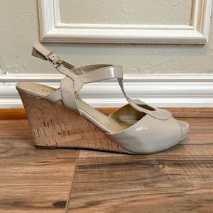 Guess Women’s US 8.5 Nude Elegant Wedge High Heels | Women’s Shoes